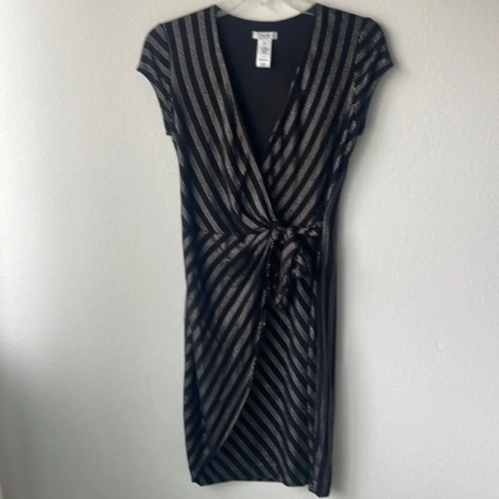 Cache dress extra small black with silver tiny studded jewels baddie style
